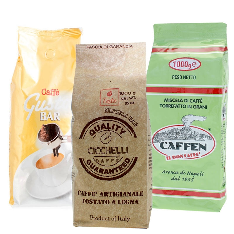 Espresso für Cappuccino Probierpaket | Bohnen 3 kg