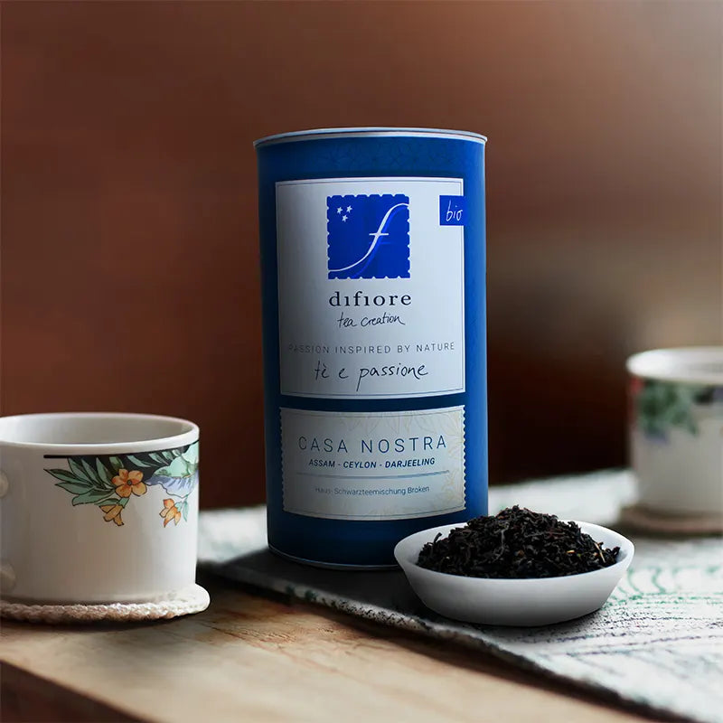 bio schwarztee mischung aus cylon asam und darjeeling von difiore tea creatione