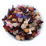 fruechtetee mit feige hibiskus bio mit feinen blüten
