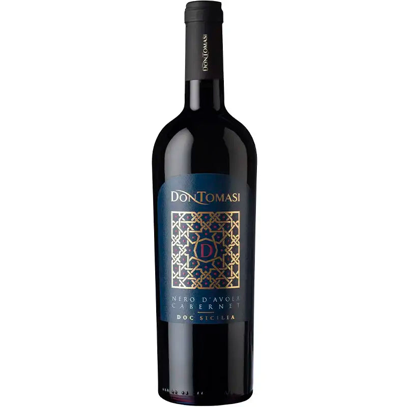 rotwein cuvee von don tomasi aus sizilien mit den rebsorten nero davola und cabernet