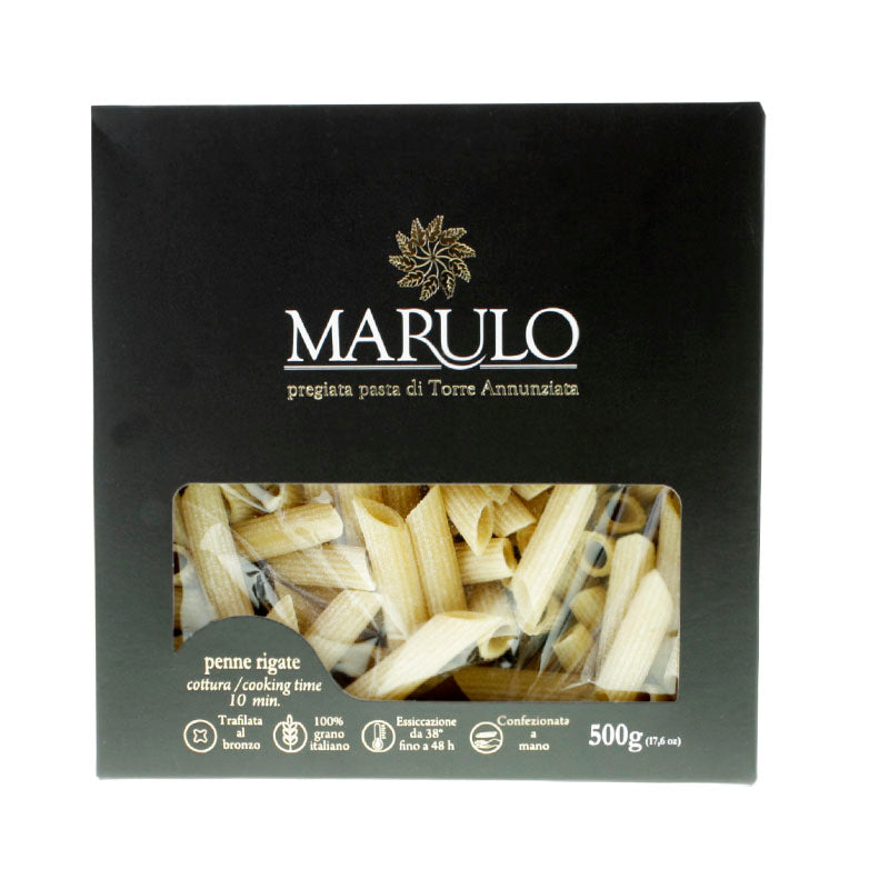 marulo penne im trifolato al bronzo verfahren hergestellt mit feinen weizen aus italien