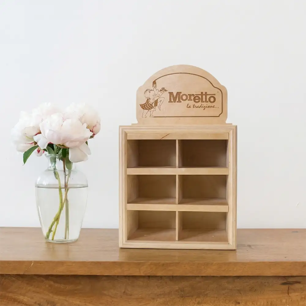 Holz Display Aufsteller "Moretto"