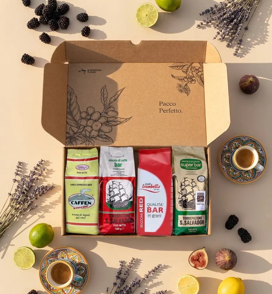 probierpaket strada del sole mit 4 espressosorten