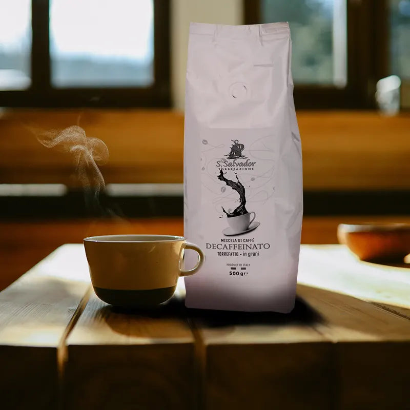 espressbohnen beutel entkoffeiniert von san salvador