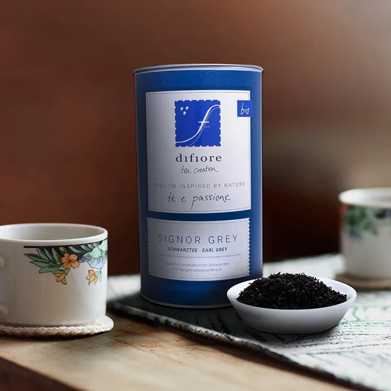 earl grey schwarztee aus biologischem anbau von difiore tea creation