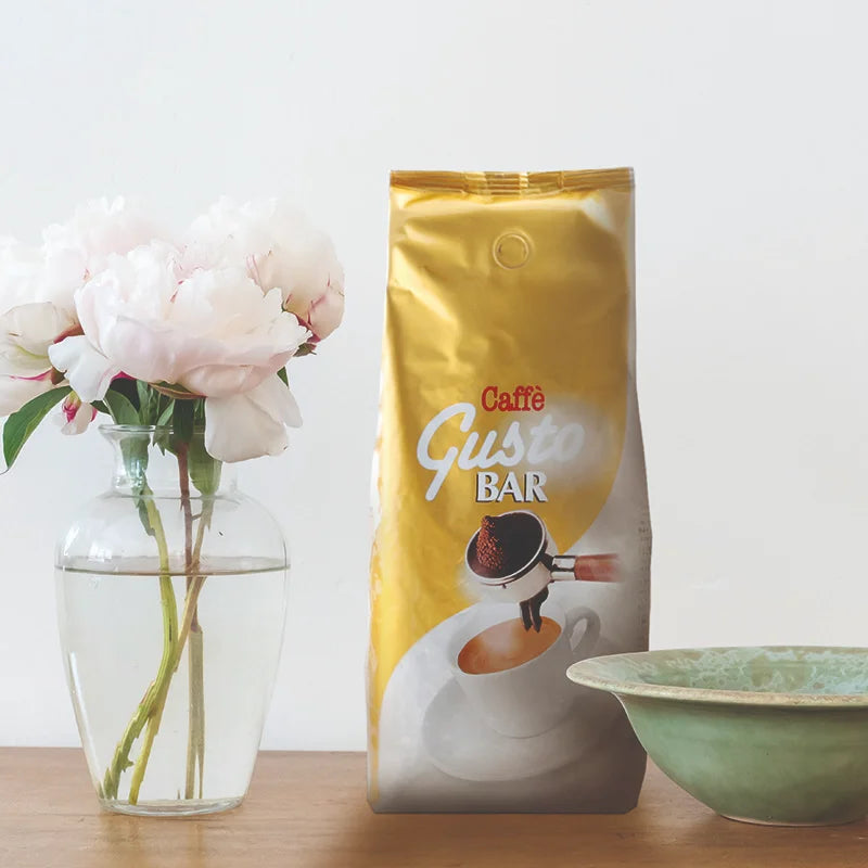 caffe trombetta gusto bar espressobohnen kräftig mit robusta vom feinsten für kräftigen espresso und cappuccino